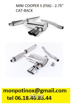 # Stainless Steel Exhaust With Or Without Mini Cooper Valves Mini One R50 R53 R56 F56