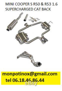 # Stainless Steel Exhaust With Or Without Mini Cooper Valves Mini One R50 R53 R56 F56