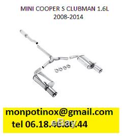 # Stainless Steel Exhaust With Or Without Mini Cooper Valves Mini One R50 R53 R56 F56