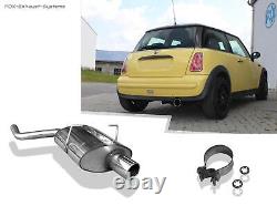 Stainless Steel Sport Exhaust Mini One and Cooper R50 1x100mm Round Rolled Just