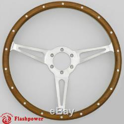 Steering Wheel Classic 13 '' To Restore Wooden Ford Mgb Midget Ac