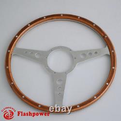 Steering Wheel Classic 16 '' Wood For Restoration Vintage Gt Mgb Midget Derrington