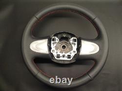 Steering Wheel Mini Cooper ONE R55 R56 R57 2 Spokes Leather Red Stitching