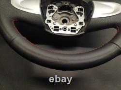 Steering Wheel Mini Cooper ONE R55 R56 R57 2 Spokes Leather Red Stitching