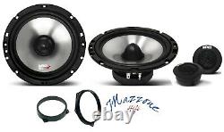 Translate this title in English: Set of 4 Mini One Cooper R50-R52-R53 Speaker and Cabrio Bracket Enclosure Sections.