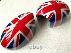 Union Jack Mirrors Suitable for Mini One Cooper 11/2006 R55 R56 R57
