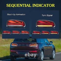 VLAND Red LED Tail Lights for Mini Cooper Clubman F54 N 2015-23 With Animation