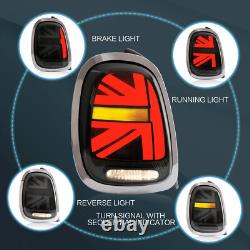 VLAND smoked LED taillights for BMW Mini Cooper F55-F57 2014-2019 sequential