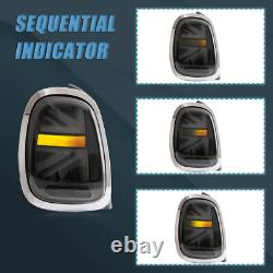 VLAND smoked LED taillights for BMW Mini Cooper F55-F57 2014-2019 sequential