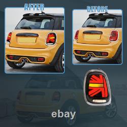 VLAND smoked LED taillights for BMW Mini Cooper F55-F57 2014-2019 sequential