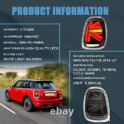 VLAND smoked LED taillights for BMW Mini Cooper F55-F57 2014-2019 sequential