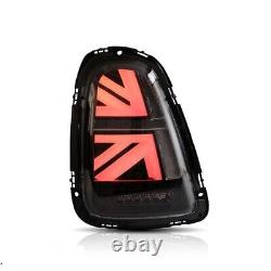 2 Feux Arriere Led Noir Union Jack Pour Mini Cooper R56 R57 De 11/2006 A 12/2013