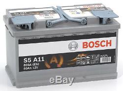 Bosch S5A11 Batterie de Voiture 80A/h-800A