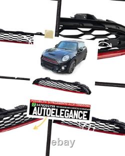 Grille Sport Nid D'Abeille Avec Bande Rouge pour Mini One COOPER S F55 F56