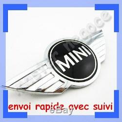 Logo embleme Chromé MINI ONE COOPER MÉTALLIQUE CAPOT COFFRE envoi suivi