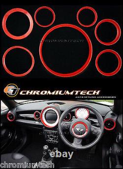MK2 Mini Cooper/S / One R55 R56 R57 R58 R59 Rouge Tableau Intérieur Bague Kit
