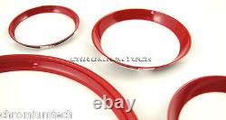 MK2 Mini Cooper/S / One R55 R56 R57 R58 R59 Rouge Tableau Intérieur Bague Kit