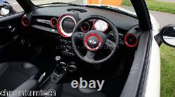 MK2 Mini Cooper/S / One R55 R56 R57 R58 R59 Rouge Tableau Intérieur Bague Kit