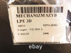 Mini One Cooper Coupe R56 2008 Mécanisme lève-vitre avant avec moteur
