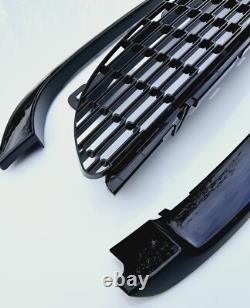 Noir Brillant Grille pour Mini R55 R56 R57 One Et Cooper 3 Pièce 2006-2009