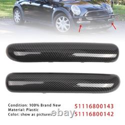 Pair Front Bumper Trim Set Pour Mini One Cooper R50/R52/R53 01-2004 Carbon Fibre