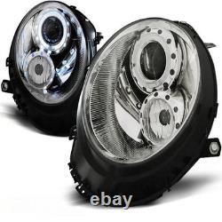 Phares Ange Yeux Convient pour Mini One Cooper Année Fab. 06-14 Chrome